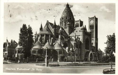 Haarlem. Kathedraal St. Bavo - volk - 1950 gelopen, Verzamelen, Ansichtkaarten | Nederland, Gelopen, Noord-Holland, 1940 tot 1960