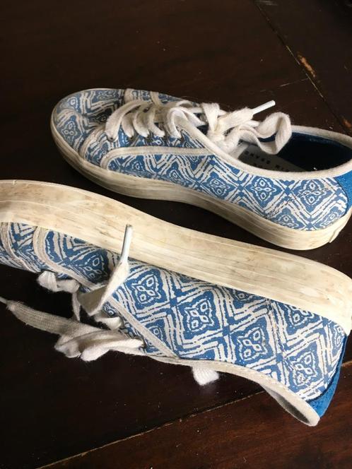 PEPE JEANS gympen / schoenen maat 34 blauw / wit netjes DB, Kinderen en Baby's, Kinderkleding | Schoenen en Sokken, Gebruikt, Schoenen