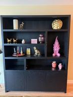 Boekenkast Diamond Zwart 180cm Eiken, Ophalen, Overige materialen, 200 cm of meer, 150 tot 200 cm