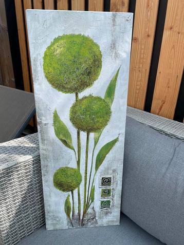 Groen Bollen Schilderij 81x30,5 cm beschikbaar voor biedingen