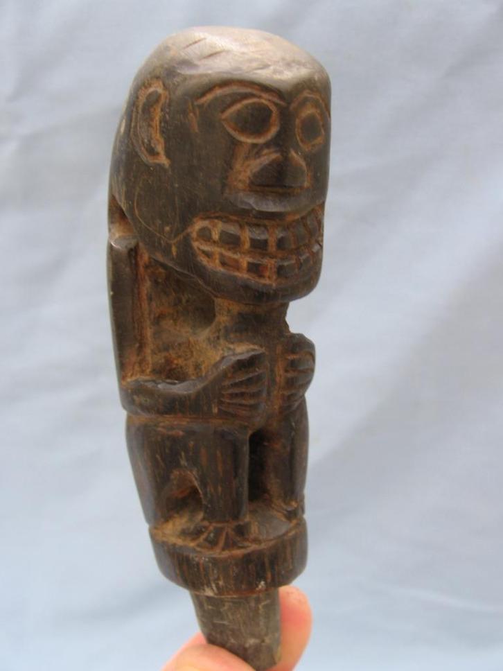 Indonesië houten heft met snijwerk - Lambok - 20e eeuw, Antiek en Kunst, Curiosa en Brocante, Ophalen of Verzenden