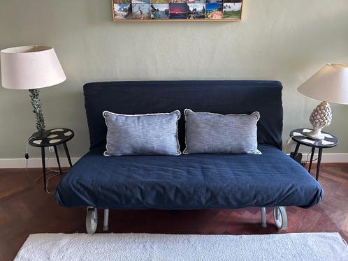 IKEA 2-persoons SLAAPBANK met denim hoes, Huis en Inrichting, Slaapkamer | Slaapbanken, Gebruikt, 160 cm, 200 cm, Tweepersoons