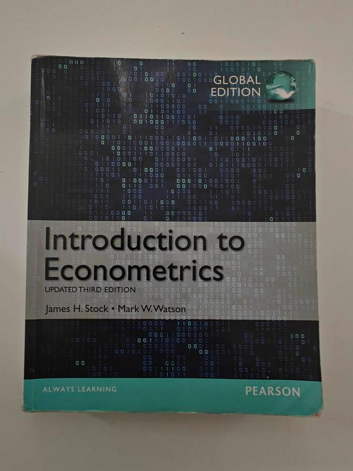 Introduction to Econometrics - Stock & Watson, Boeken, Studieboeken en Cursussen, Gelezen, HBO, Beta, Ophalen of Verzenden