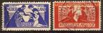 Nederland NVPH nr 134/5 gestempeld Toorop 1923, Postzegels en Munten, Postzegels | Nederland, Ophalen of Verzenden, T/m 1940, Gestempeld