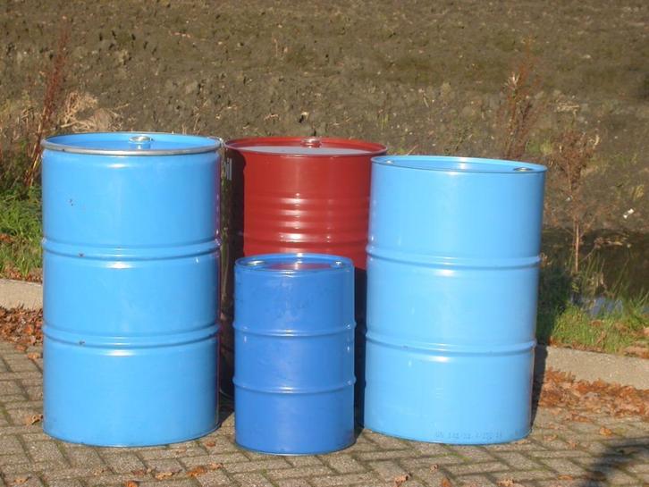 oliedrum, olievat, vuurton, vuurvat, oliedrums, statafel, Tuin en Terras, Vuurkorven, Zo goed als nieuw, Vuurton, Ophalen of Verzenden