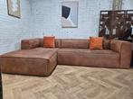 Hoekbank | Woood | Cognac, Ophalen of Verzenden, Zo goed als nieuw, 150 cm of meer, Vierpersoons of meer