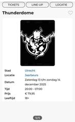 Thunderdome Kaartjes, Tickets en Kaartjes, Twee personen