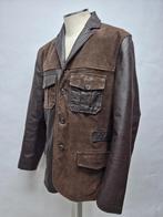 Desigual lederen jas heren, maat 54 Top!, Maat 52/54 (L), Desigual, Bruin, Ophalen of Verzenden