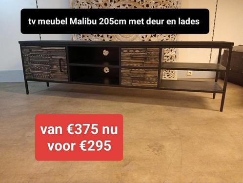 Nieuw tv meubel Malibu 205cm van €375 nu voor €295, Huis en Inrichting, Woonaccessoires | Overige, Nieuw, Ophalen of Verzenden