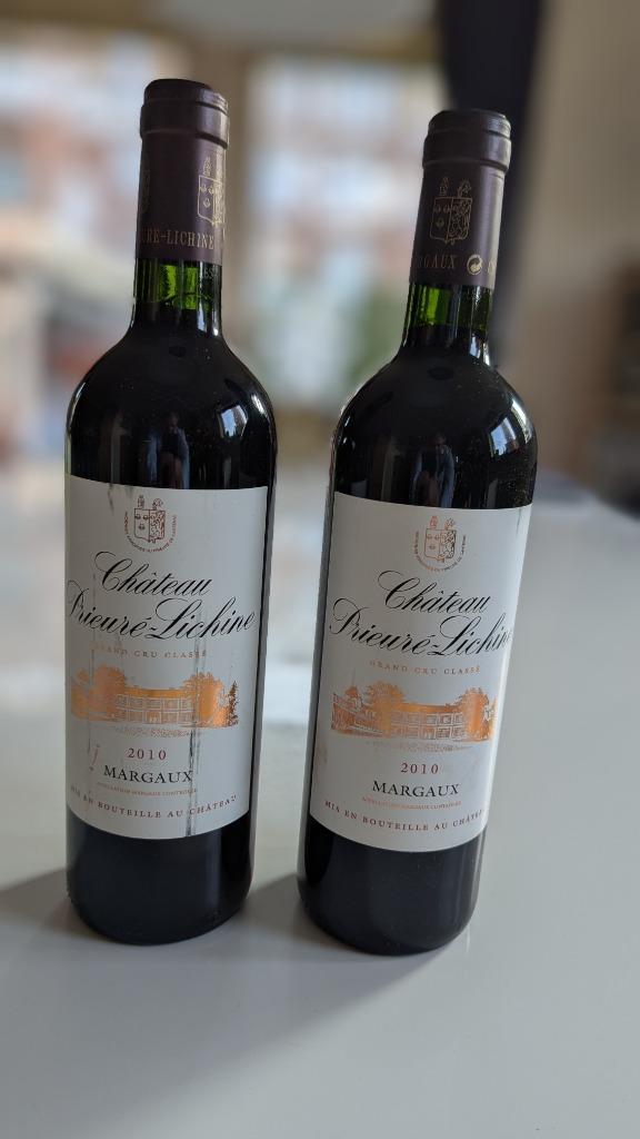 Château Prieuré-Lichine (2010, Bordeaux Médoc Margaux), Verzamelen, Wijnen, Zo goed als nieuw, Rode wijn, Frankrijk, Ophalen of Verzenden