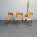 Set 3x Ahrend houten stoel - beuken kleur stoelen, Ophalen of Verzenden, Drie