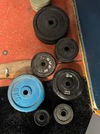 Drukbank met gewichten, Sport en Fitness, Fitnessmaterialen, Ophalen, Gebruikt, Fitnessbank