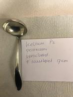 Keltum sauslepel, P2 puntfilet, Posthoorn verzilverd, 17 cm, Antiek en Kunst, Antiek | Bestek, Ophalen of Verzenden