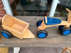 Loop fiets hout met aanhanger, Ophalen, Gebruikt, Loopfiets