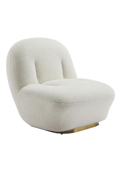 OHNO Loviisa Portland - Teddy Fauteuil - Wit, Huis en Inrichting, Fauteuils, Nieuw, Hout, Stof, Overige materialen, Ophalen of Verzenden
