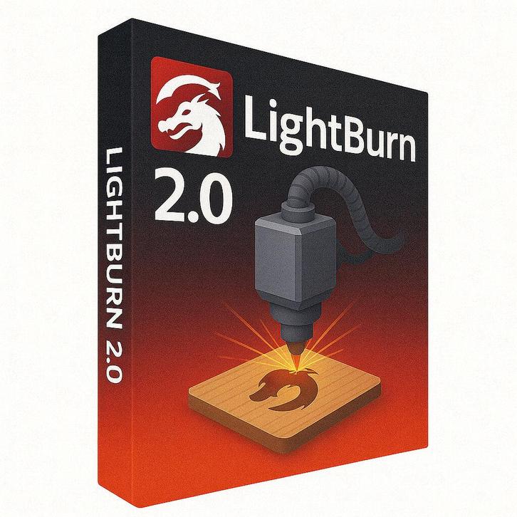 LightBurn 2025 (2.0), Computers en Software, Navigatiesoftware, Nieuw, Update, Heel Europa, Ophalen