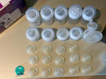 Melk kolf(automatisch) + 10 melkflessen Philips avent  beschikbaar voor biedingen