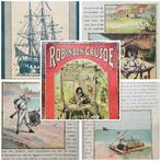Robinson Crusoë lees/plaatjes boek 1874, Antiek en Kunst, Ophalen of Verzenden