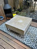 Tuintafel beton/metaal, Tuin en Terras, Tuintafels, Ophalen, Gebruikt, Rechthoekig, Overige materialen