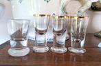 Antieke franse borrel/absinth glaasjes, zware voet, Antiek en Kunst, Ophalen of Verzenden