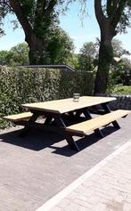 Mooie lange picknicktafel, Ophalen of Verzenden, Zo goed als nieuw, Rechthoekig, Hout