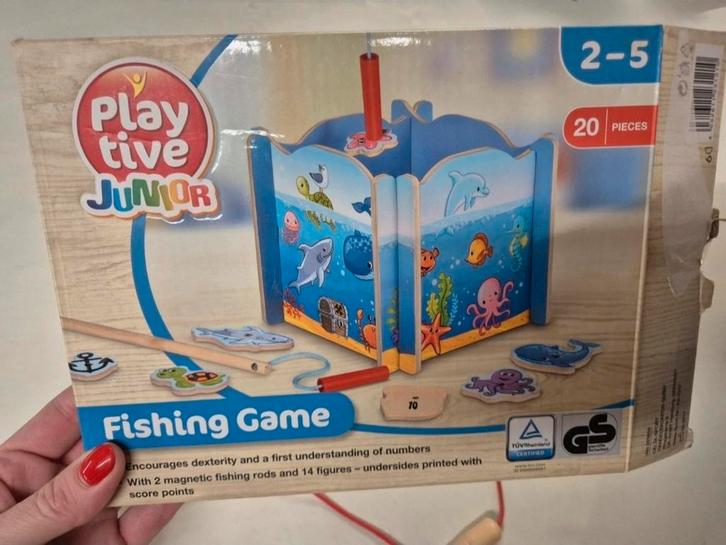 Playtive Junior Visspel - Houten Speelgoed, Kinderen en Baby's, Speelgoed | Educatief en Creatief, Zo goed als nieuw, Knutselen