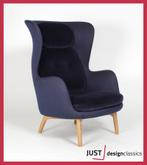 Fritz Hansen Ro JH1  Blauw Fluweel Nieuwstaat (voorraad:2), Huis en Inrichting, Fauteuils, Niet ingevuld, Zo goed als nieuw, Niet ingevuld