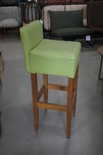24 x barkruk barstoel hout kunstleer groen horeca mancave, Huis en Inrichting, Barkrukken, Ophalen, Met voetsteun, 60 tot 90 cm