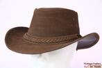 Australische Western hoed Hawkins bruin geruwd leer 59 en 60, Kleding | Heren, Nieuw, 60 cm (XL, 7½ inch) of meer, Hawkins, Ophalen of Verzenden