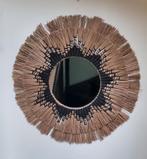 Decoratieve spiegel met natuurlijke materialen, Huis en Inrichting, Woonaccessoires | Spiegels, Ophalen, Rond, Zo goed als nieuw
