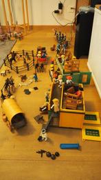 playmobil western 1974 saloon drugstore huifkar postkoets, Ophalen of Verzenden, Gebruikt, Complete set