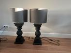 Baluster lampen stoer sober, Huis en Inrichting, Lampen | Tafellampen, Ophalen, Gebruikt, Hout, 50 tot 75 cm