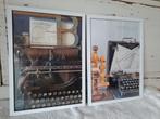 Lijstjes met foto oude typemachine, Minder dan 50 cm, Ophalen of Verzenden, Zo goed als nieuw