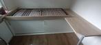 1 persoons bed met kast en werkplek, Ophalen, Tweepersoons, Zo goed als nieuw, 200 cm