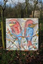 Moderne kunst. Origineel werk op linnen. 1.00 x 1.00 m., Ophalen