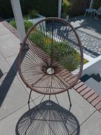 Tuin lounge draadstoel bruin, Ophalen, Zo goed als nieuw, Kunststof