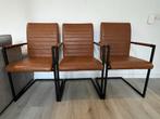 3 eetkamerstoelen - prijs is totaalprijs, Huis en Inrichting, Ophalen of Verzenden, Zo goed als nieuw, Metaal, Drie