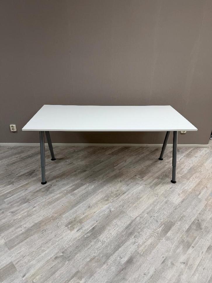 Ikea galant bureau – 160 x80 – wit, Huis en Inrichting, Bureaus, Gebruikt, Bureau, In hoogte verstelbaar, Ophalen