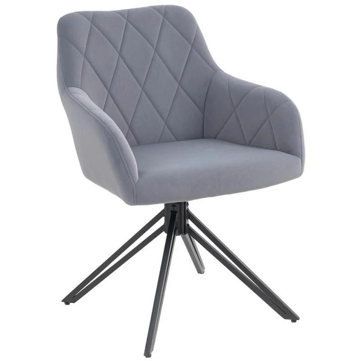 Grijze Draaistoel met Armleuning - Nieuw tv stoel, Huis en Inrichting, Stoelen, Nieuw, Eén, Metaal, Stof, Grijs, Ophalen of Verzenden