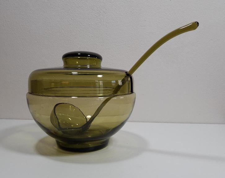 GLAZEN BOWLSCHAAL A.D. COPIER, Antiek en Kunst, Antiek | Glas en Kristal, Ophalen of Verzenden