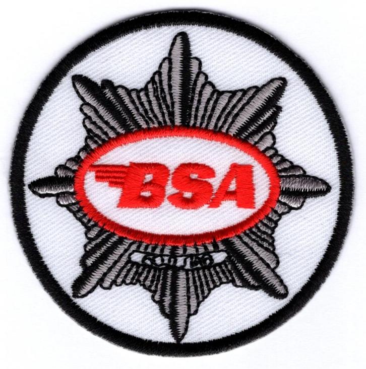 BSA stoffen opstrijk patch embleem #1, Motoren, Accessoires | Overige, Nieuw, Verzenden