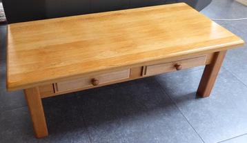 Salontafel blank eiken met twee lades beschikbaar voor biedingen