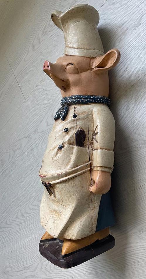 Vintage houten varkensbeeld (REK3), Antiek en Kunst, Kunst | Beelden en Houtsnijwerken, Ophalen of Verzenden