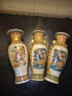 Satsuma-stijl Chinese vazen, jaren '60/'70, Ophalen of Verzenden