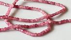 Roze Toermalijn, facet 2 mm kubus kralen, Ophalen of Verzenden, Zo goed als nieuw, Kraal