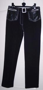 Legging broek XS S 34 36 Zwart met PVC Lederlook ( Jool ), Kleding | Dames, Maat 36/38 (S), Verzenden, Zwart, Zo goed als nieuw