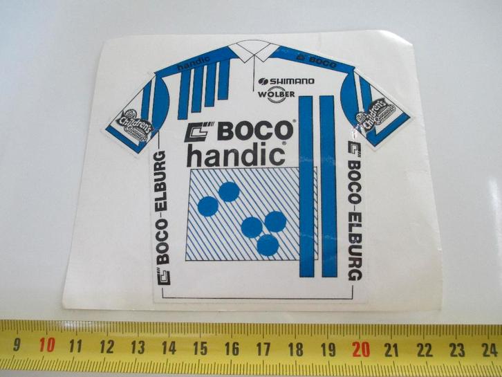 sticker Elburg BOCO  HANDIC  Shimano Wolber, Verzamelen, Stickers, Zo goed als nieuw, Ophalen