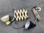 Vintage schaarlamp schaarlampen crème/geel en zwart, Huis en Inrichting, Ophalen of Verzenden, Gebruikt