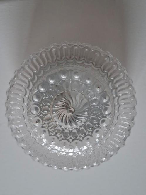 2 x Vintage plafondlamp van glas, Huis en Inrichting, Lampen | Plafondlampen, Gebruikt, Glas, Ophalen of Verzenden