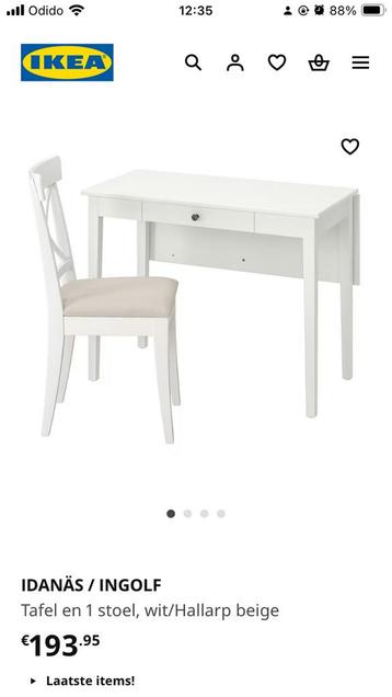 Idanas tafel/bureau beschikbaar voor biedingen